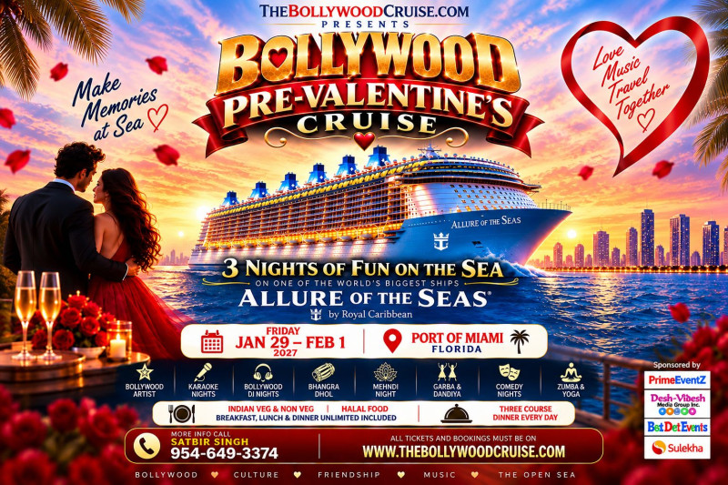 BOLLYWOOD PRE-VALENTINE'S CRUISE 2027 - BOOK NOW